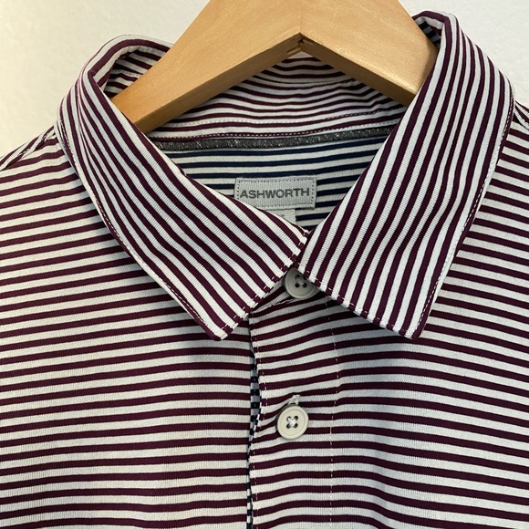Ashworth • Ez-tec2 Striped Golf Performance Polo Shirt NWT - Picture 3 of 16